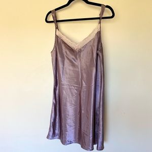 Lavender Purple Satin Dotted Slip